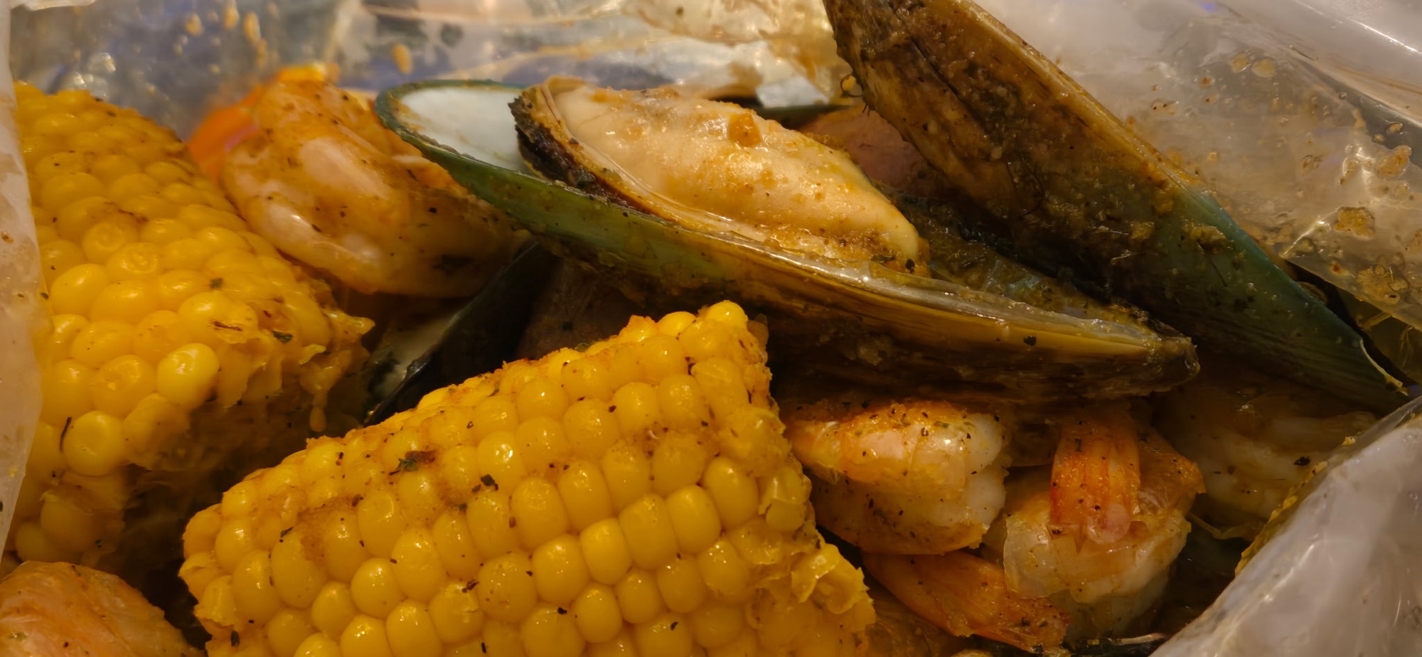 Seafood from Not Just Crabs Seafood Bar in Randallstown, Maryland.